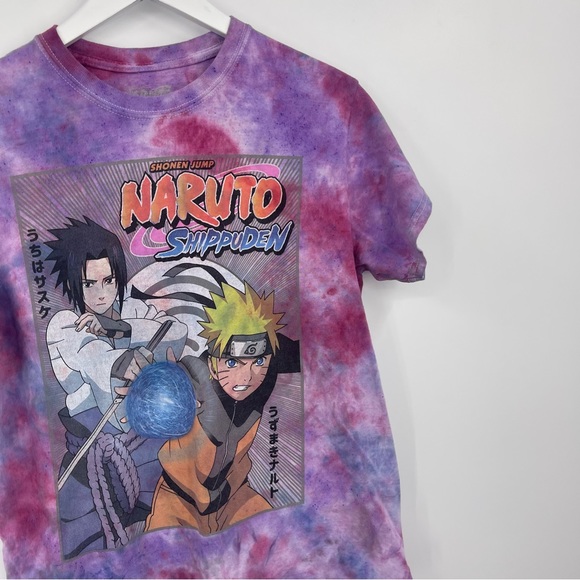 Naruto Shippuden Custom One Of A Kind Tie Dye Short Sleeve Shirt Size Medium - Picture 3 of 6